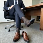 men's sheer black over-the-calf dress socks