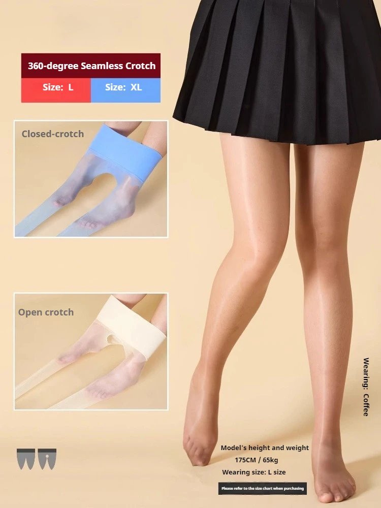 5D Ultra-Thin Seamless Glossy Pantyhose for Men Women 2 5D Ultra-Thin Seamless Glossy Pantyhose for Men Women - Image 2