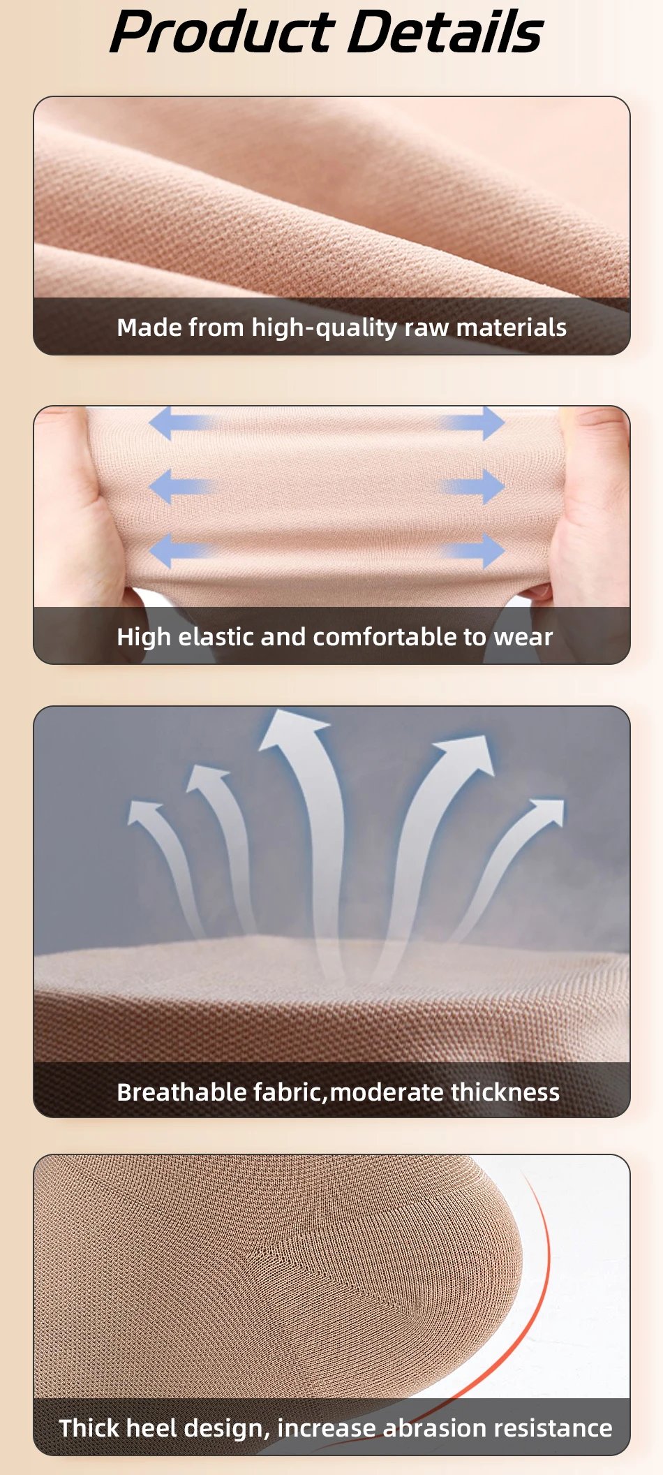 15-21mmHg Extra Large Medical Compression Pantyhose Solid Thights Open Toe Women Grade 1 Pressure Socks for Varicose Veins