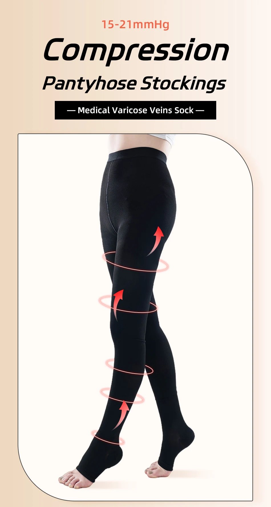plus size footless compression pantyhose