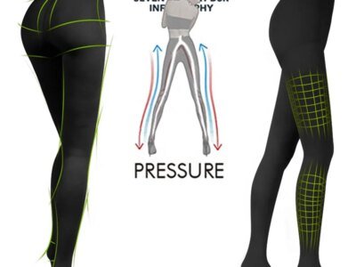 High Waist Compression Pantyhose 20-30mmHg Seamless Tights